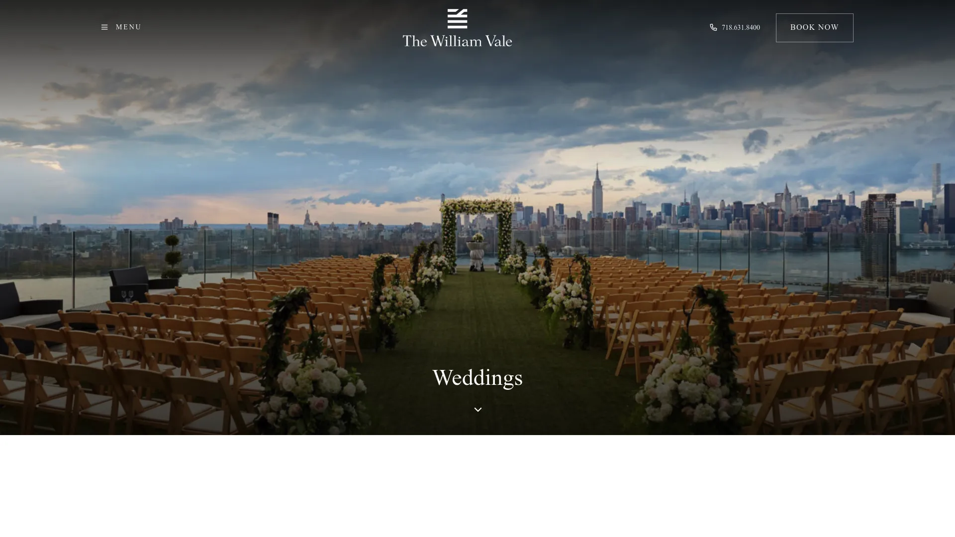 The William Vale Brooklyn wedding venue with skyline views