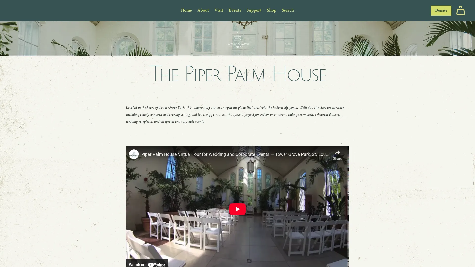 Piper Palm House Victorian conservatory interior