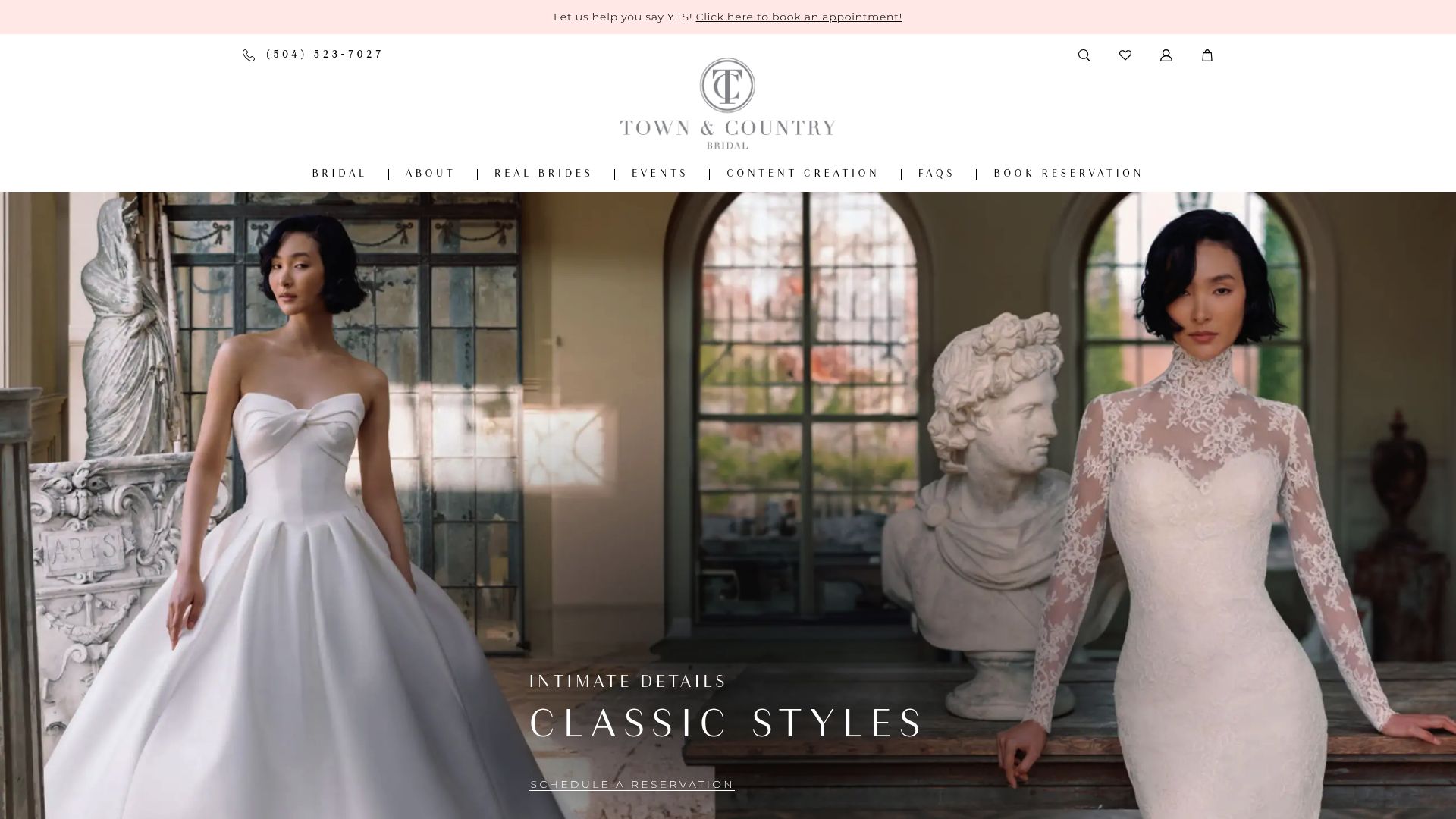 Town & Country Bridal showroom