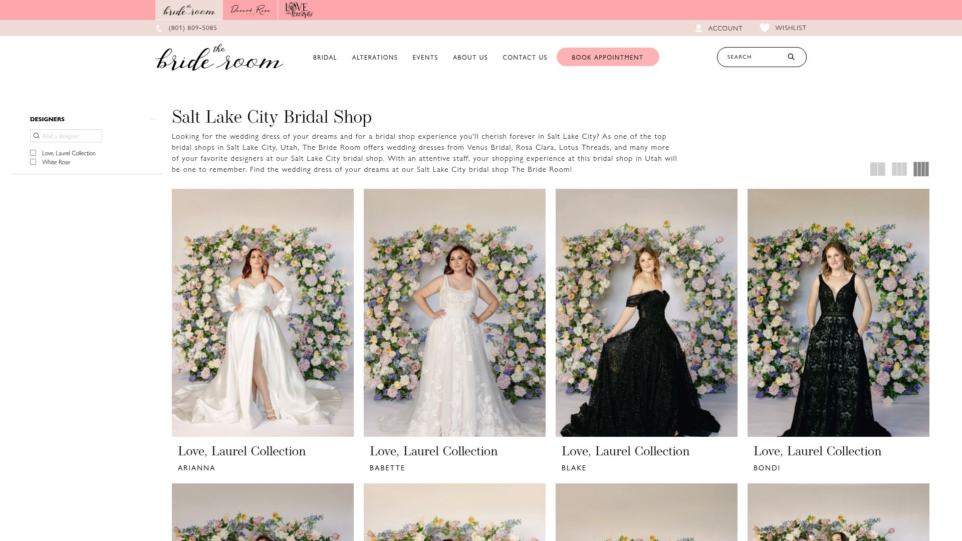 The Bride Room Salt Lake City interior