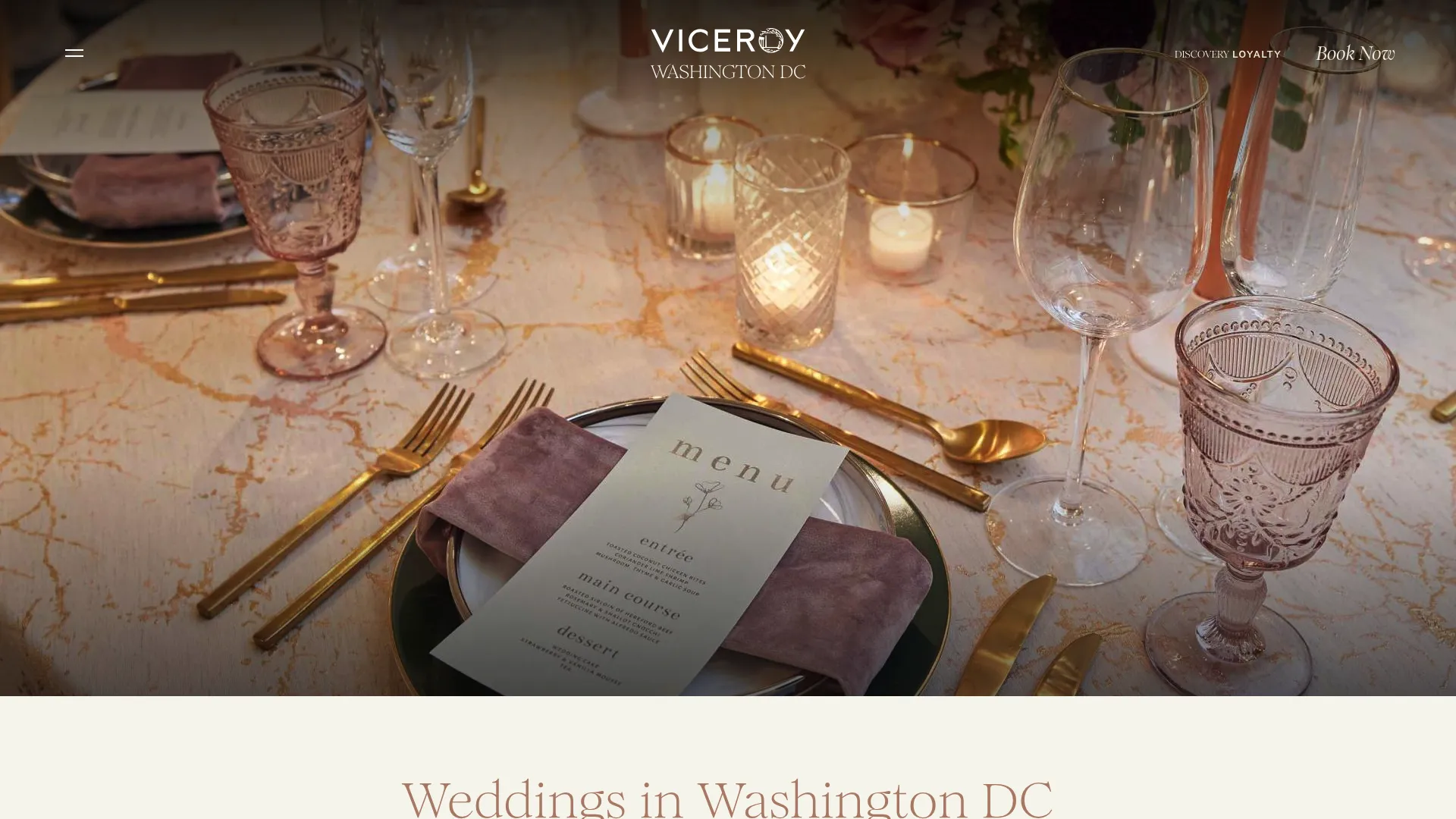 Viceroy DC jazz-themed ballroom with art deco design