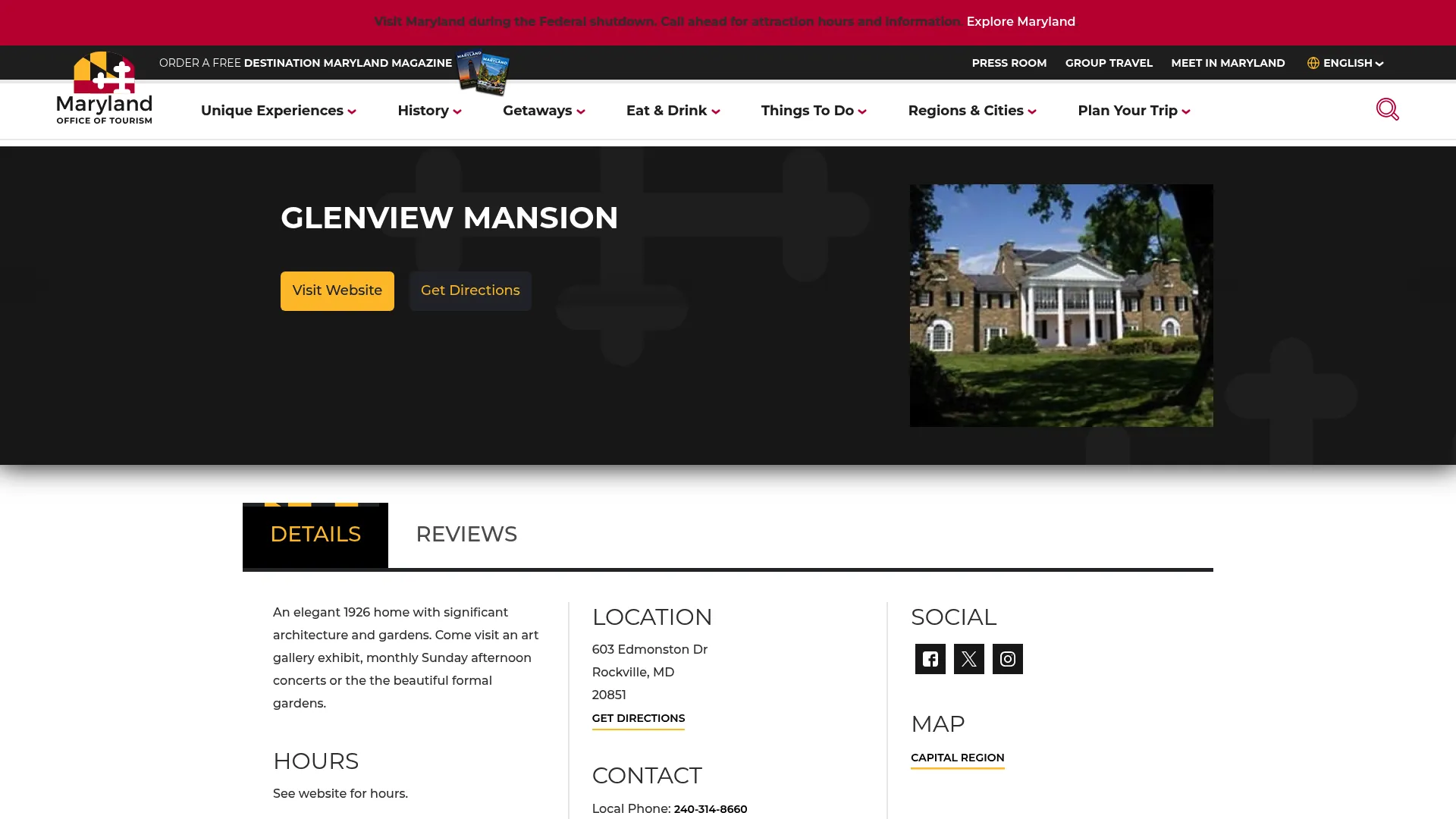 Glenview Mansion historic wedding venue