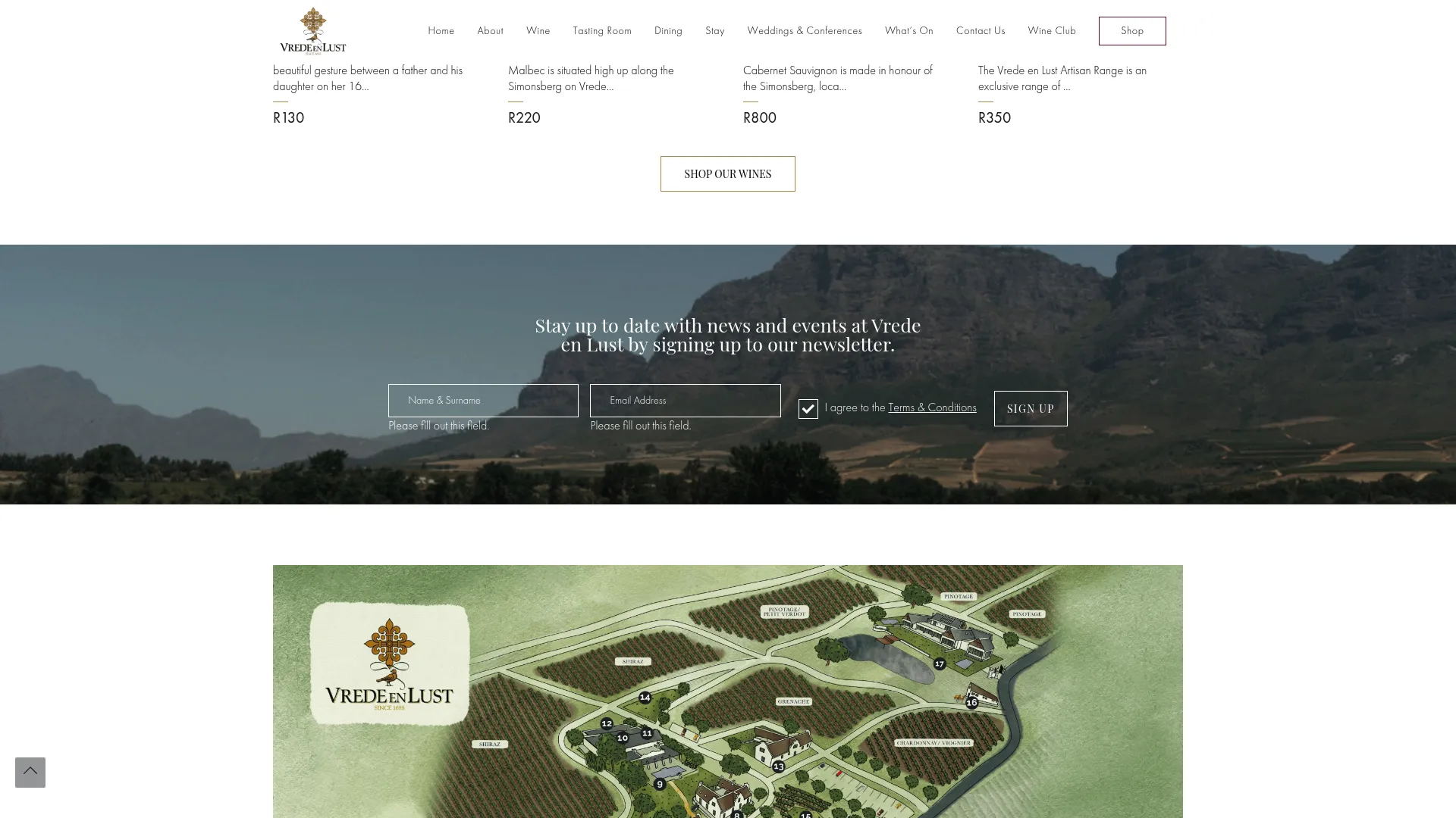 Vrede en Lust Estate Cape Dutch wedding venue