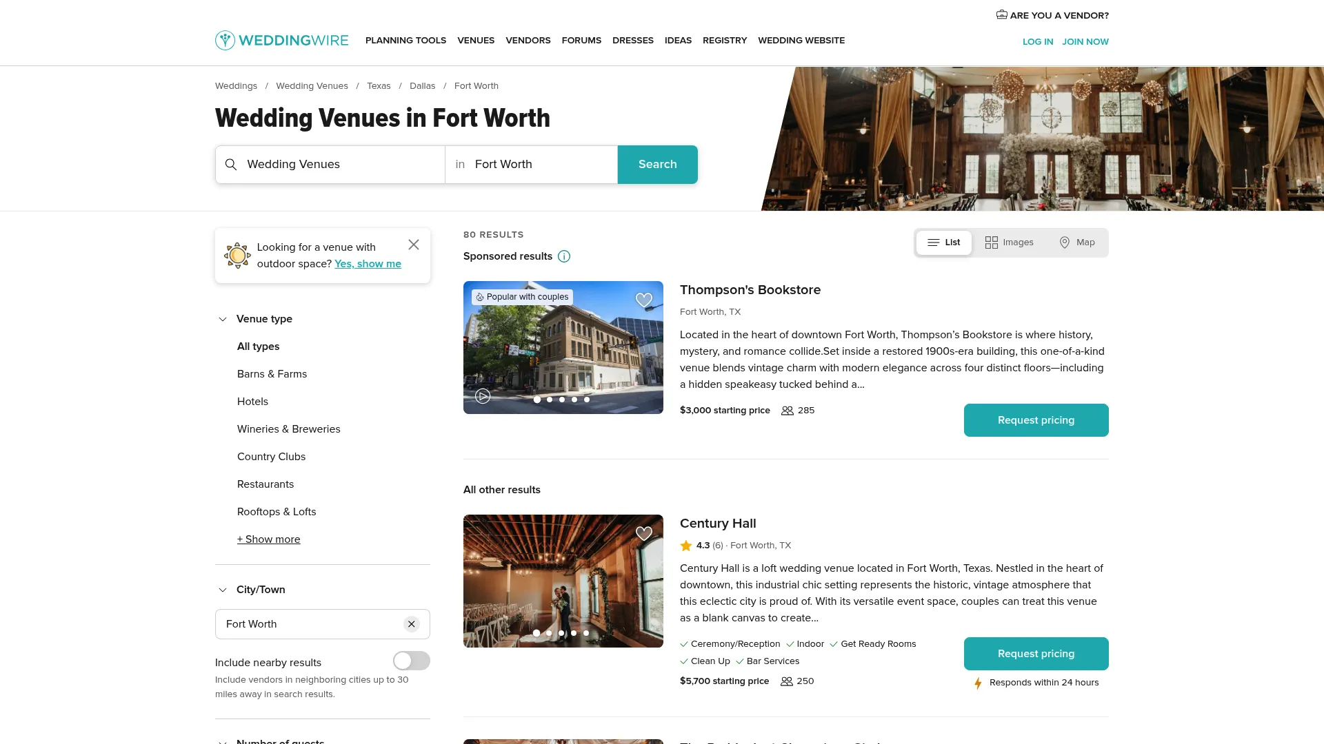 Hotel Drover Historic Stockyards wedding barn