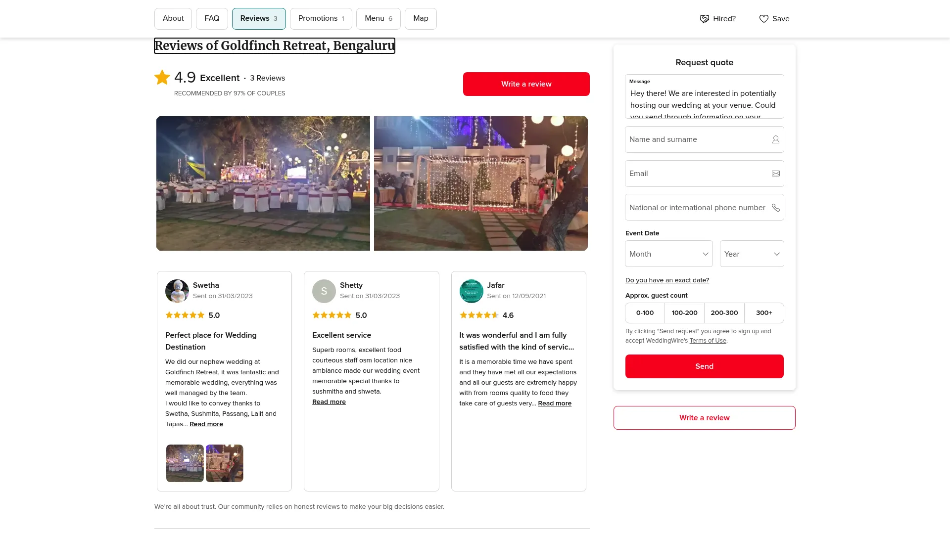 JW Marriott Hotel Bengaluru contemporary wedding venue with pool area