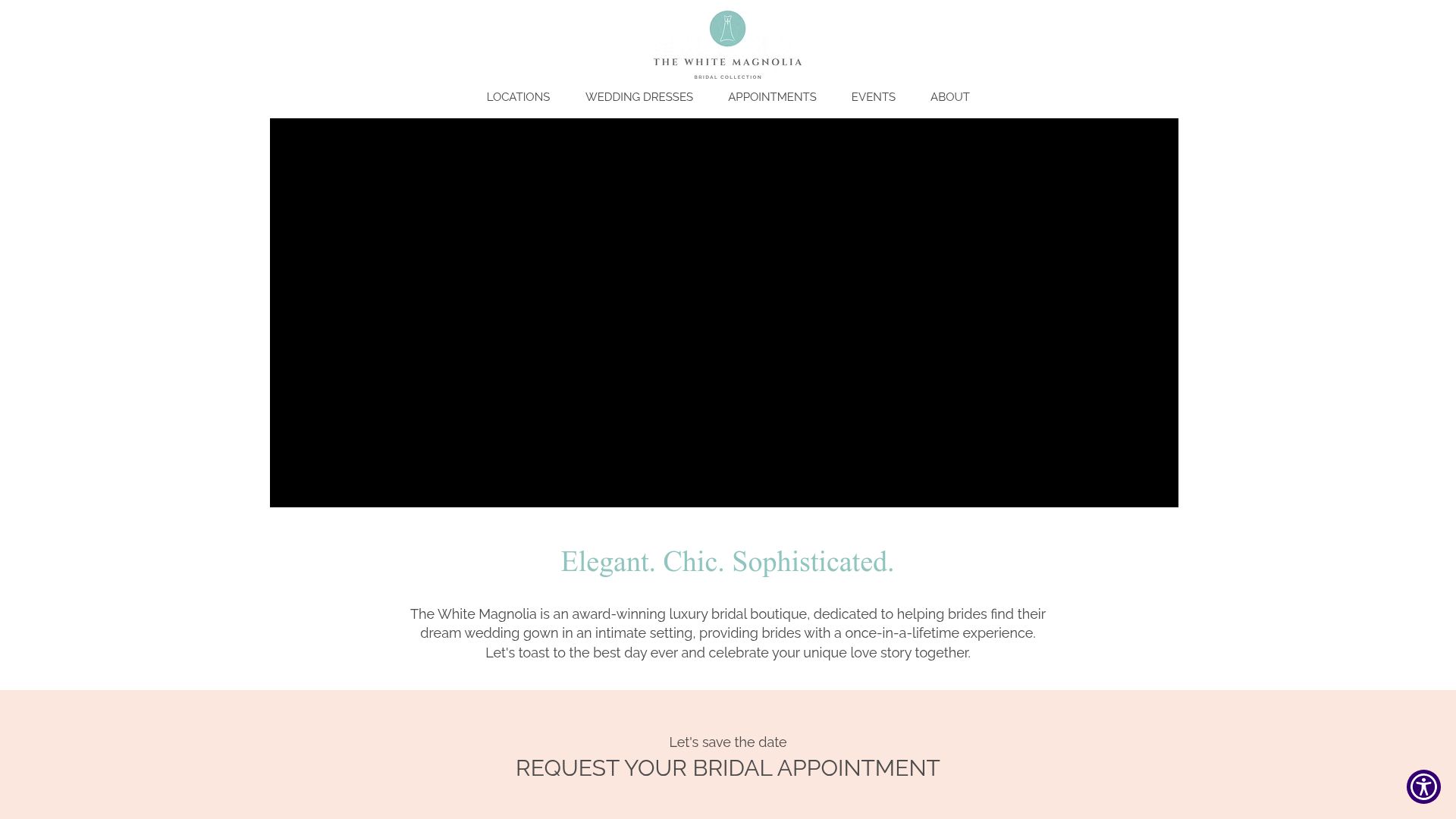 White Magnolia Bridal website homepage