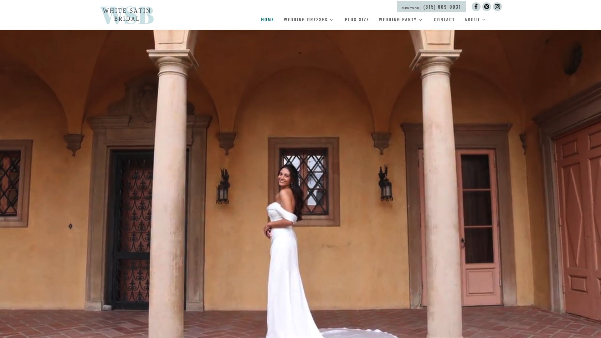 White Satin Bridal welcoming storefront