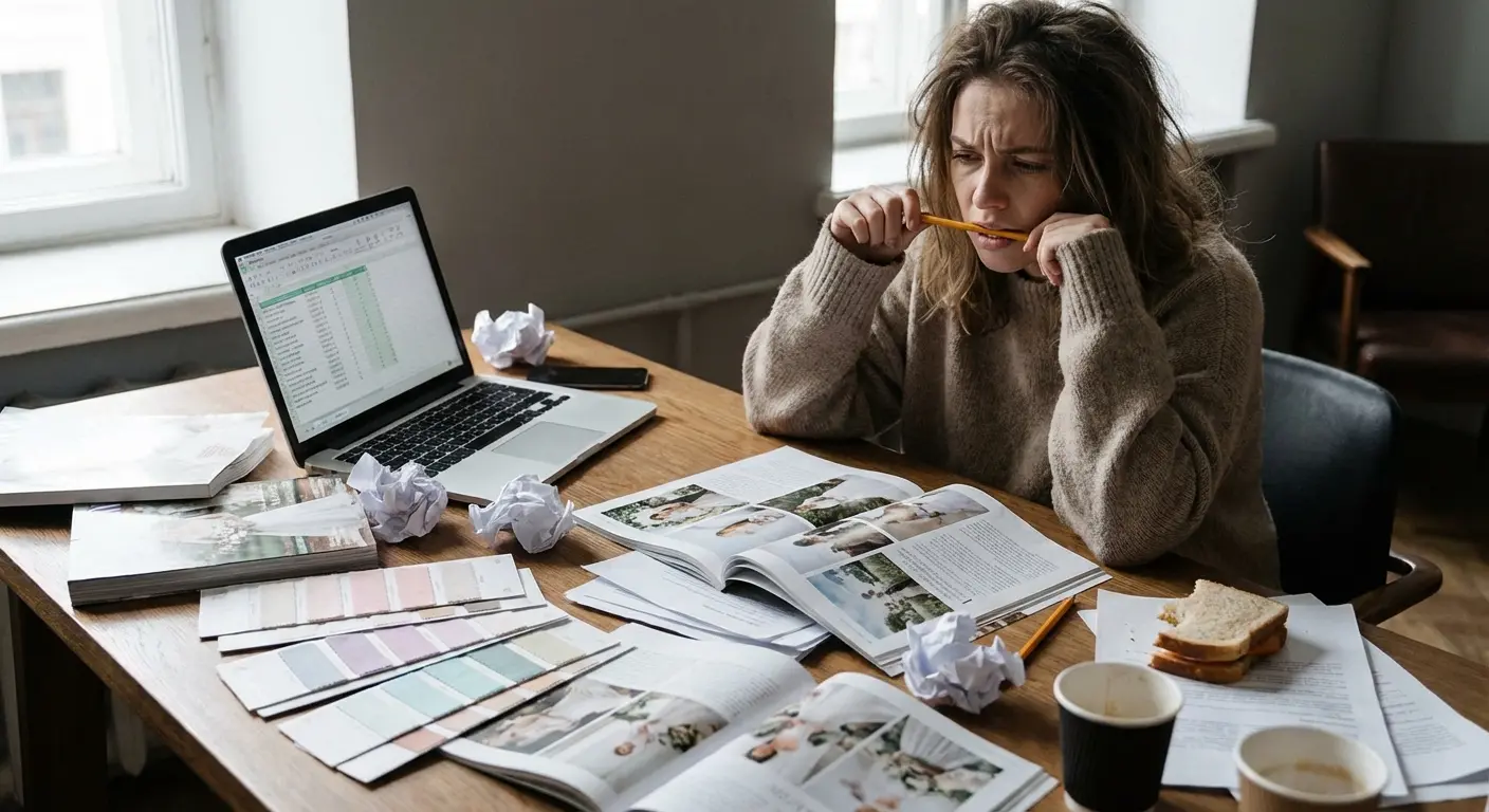 Maid of honor joking about the bride's planning stress