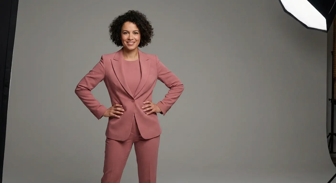 Full monochromatic pink suit