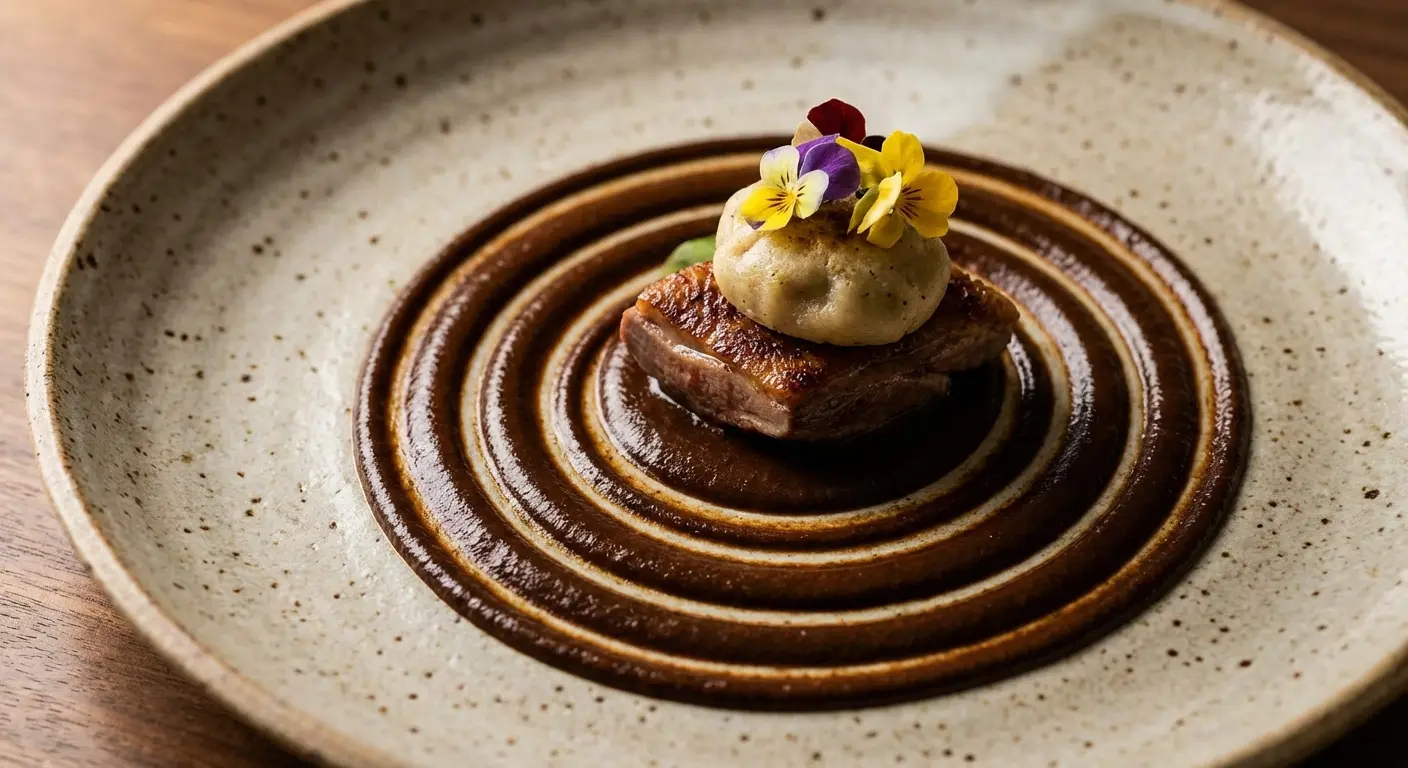 Fine dining dish at Pujol featuring Mole Madre