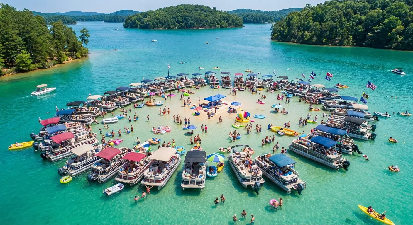 Torch Lake Sandbar Party