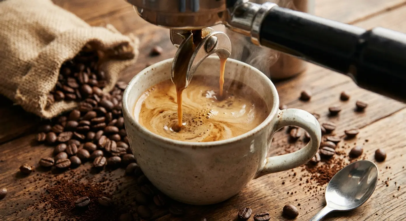 Morning coffee ritual described through five senses