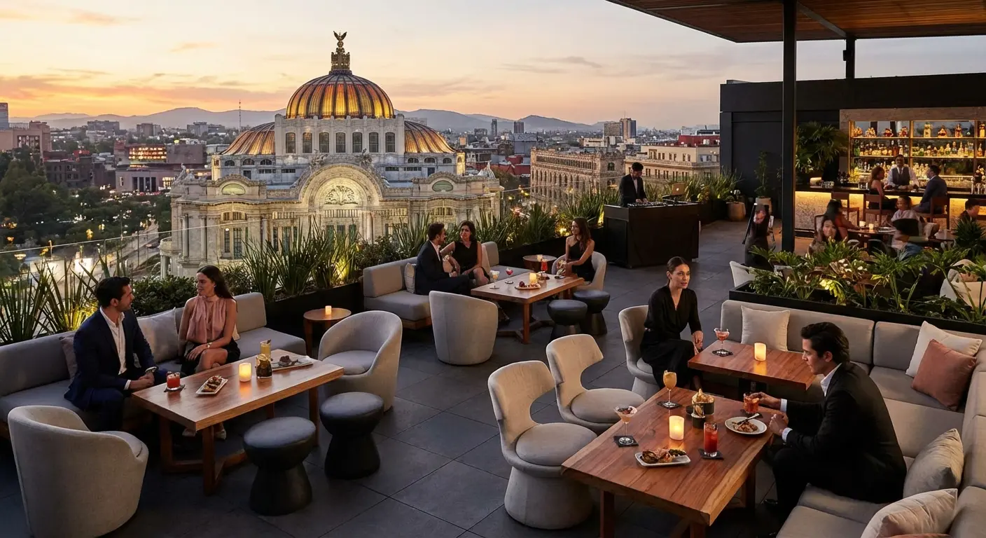 Mexico City skyline and cultural vibe