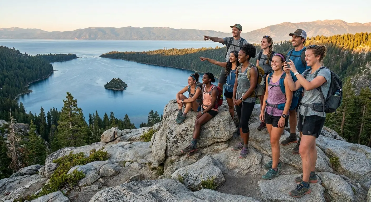 Scenic hiking trails overlooking Lake Tahoe