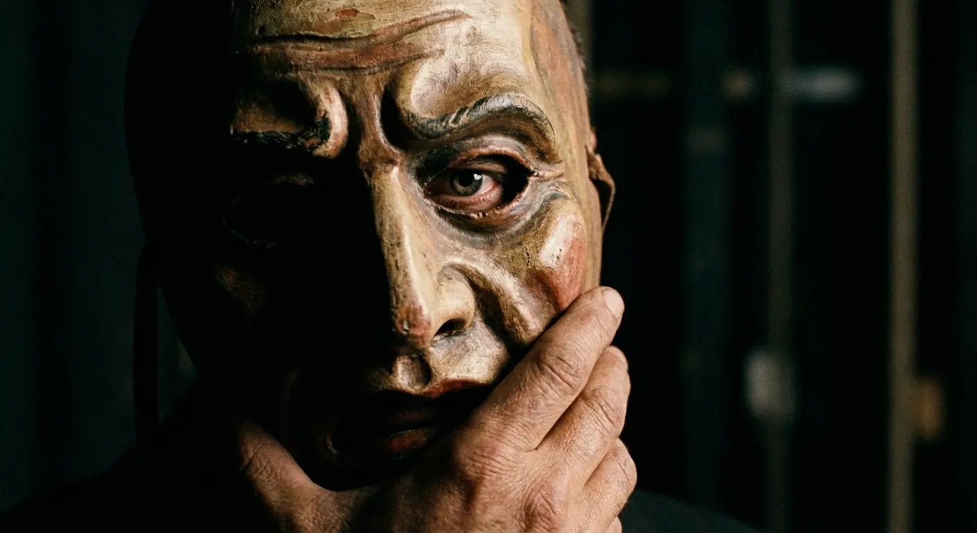 Abstract representation of persona poetry and disguise