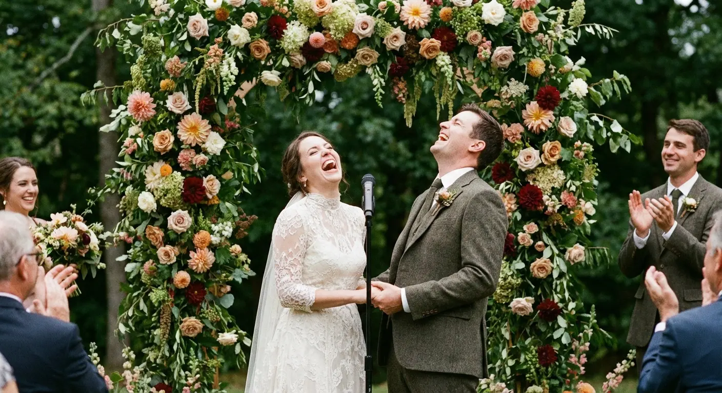 Maid of Honor and Best Man planning a speech