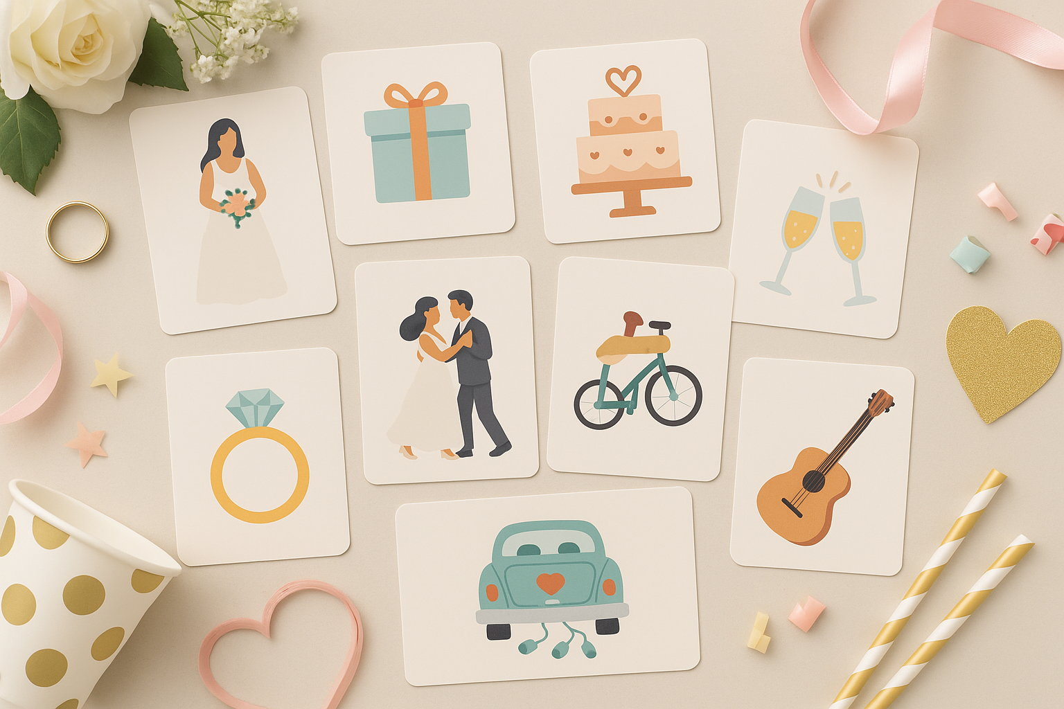 Wedding charades game in action