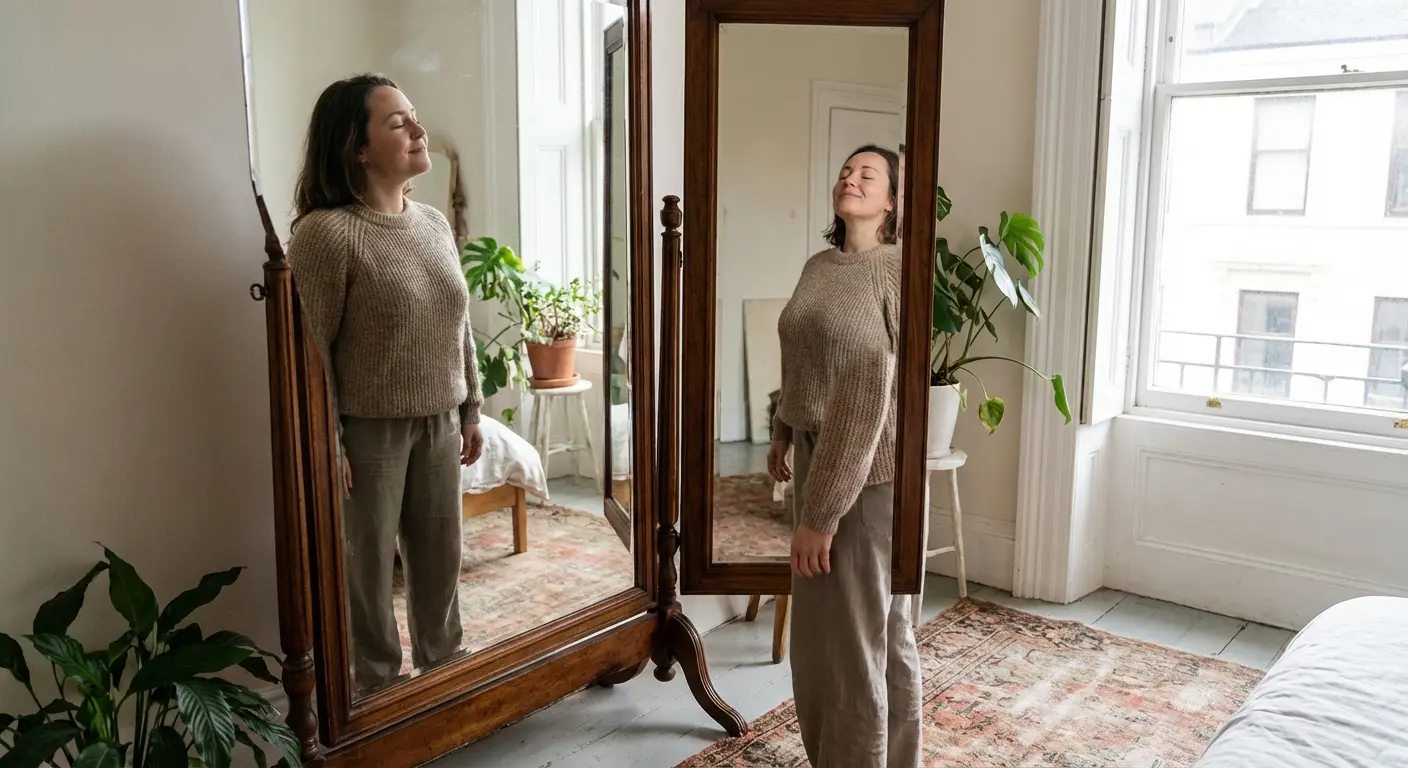 Speaker taking a deep breath to calm nerves