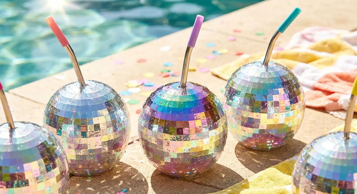 Shiny, round tumblers as the ultimate photo accessory