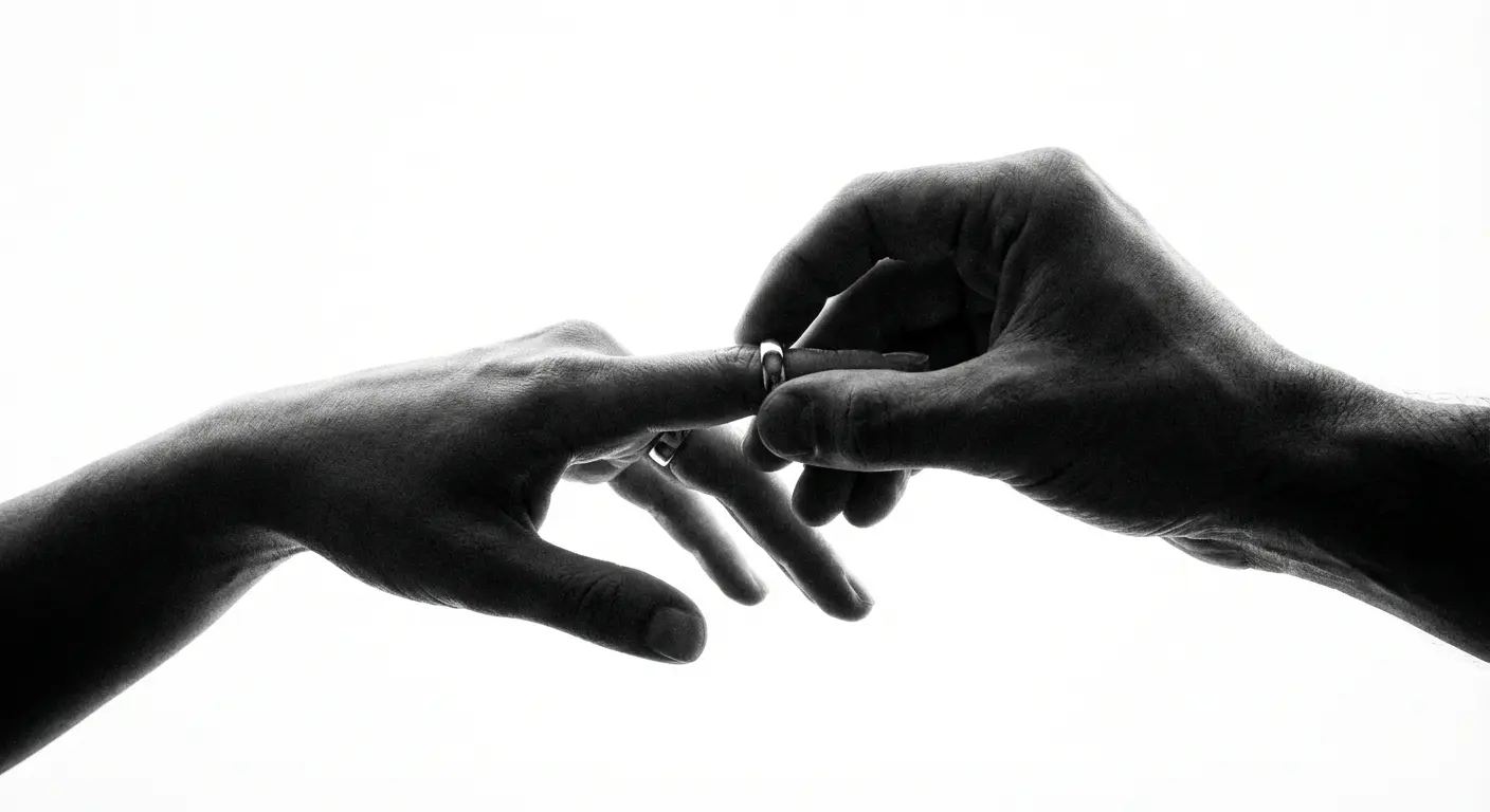 Bride and groom holding hands exchanging simple and short vows