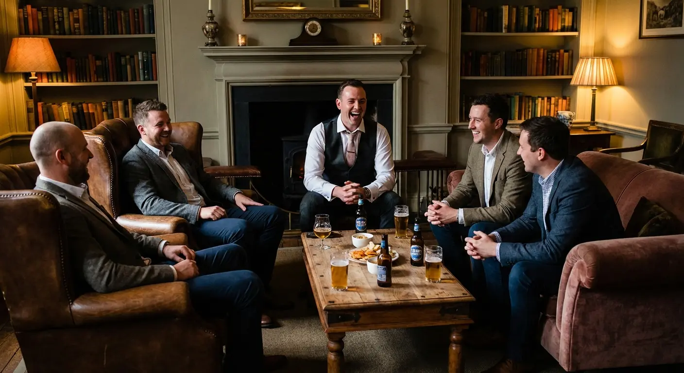 Groomsmen enjoying a well-planned event without stress