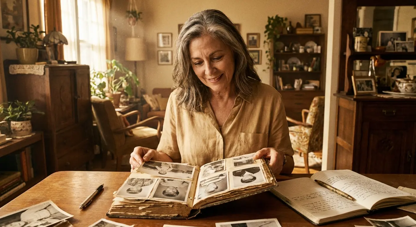 Woman writing speech notes at a desk