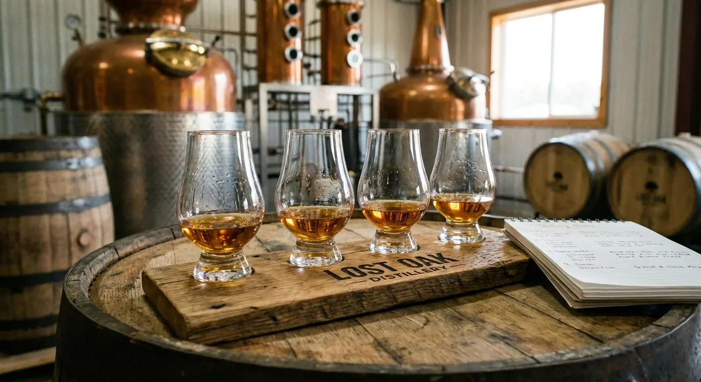 Spirits tasting flight at Hilton Head Distillery
