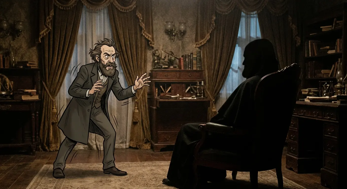 Illustration of a silent listener in persona poetry