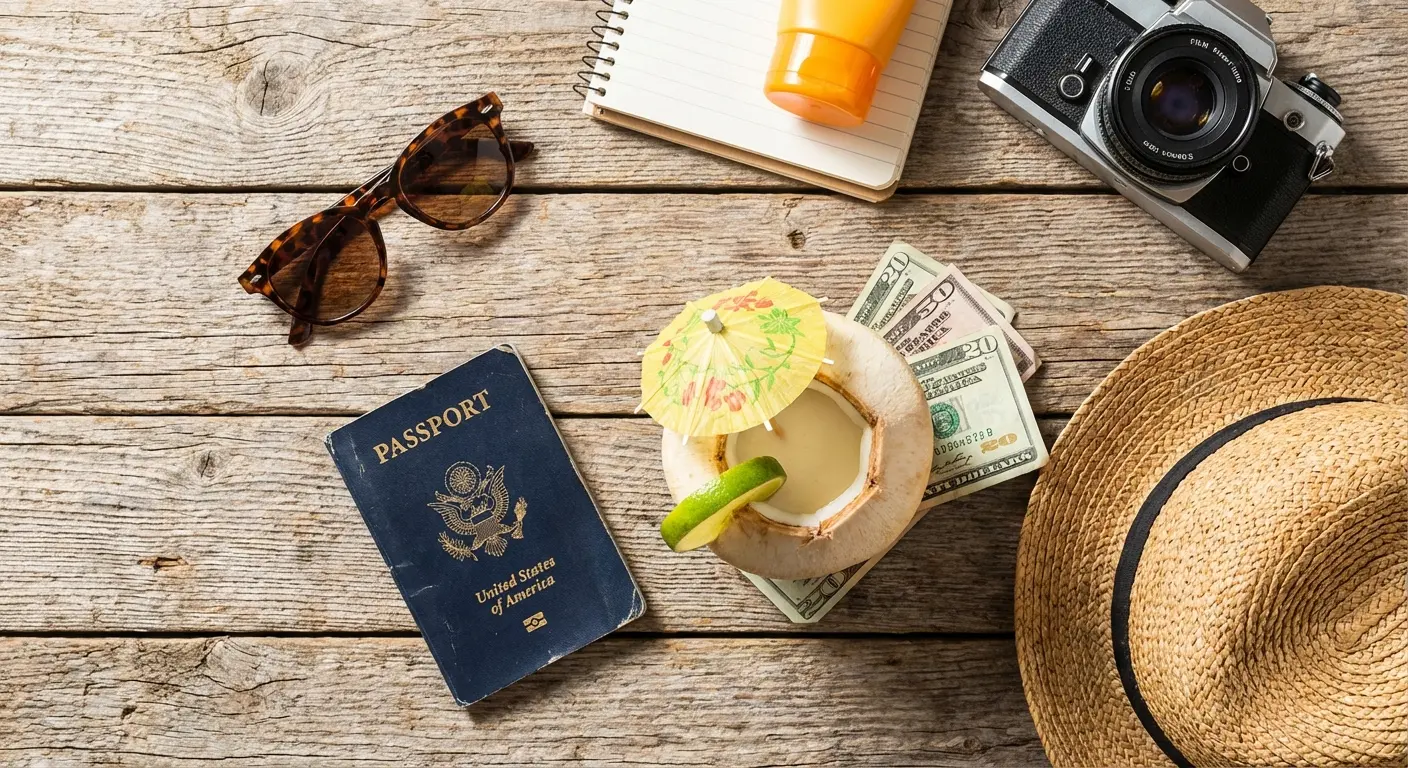 Friends toasting cocktails at an all-inclusive resort bar