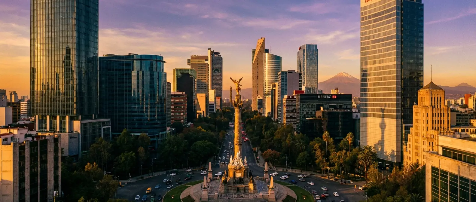 Mexico City skyline and altitude considerations for a bachelorette trip
