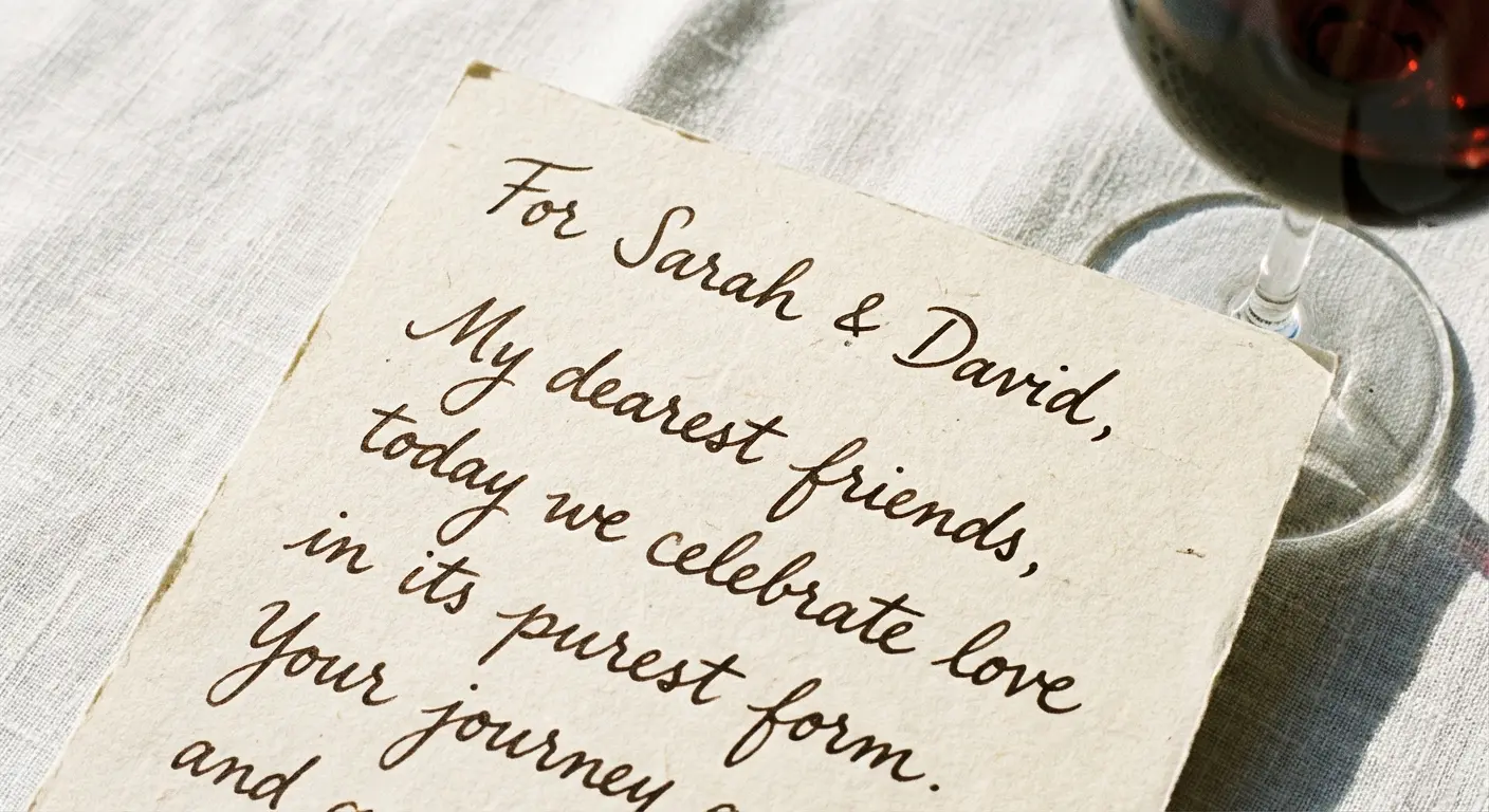 Balancing emotion in a wedding speech