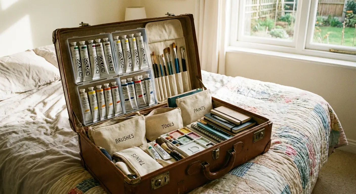 Packing lightweight craft supplies for a destination bachelorette party