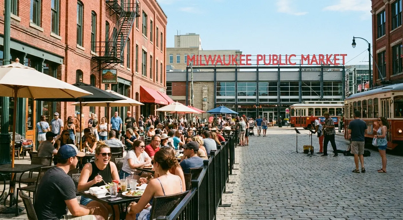 Milwaukee historic third ward street view