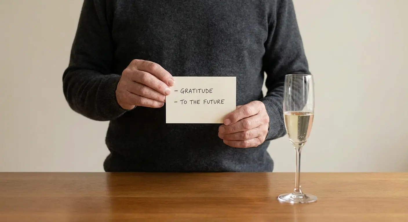 Father of the bride reading a short speech from a card