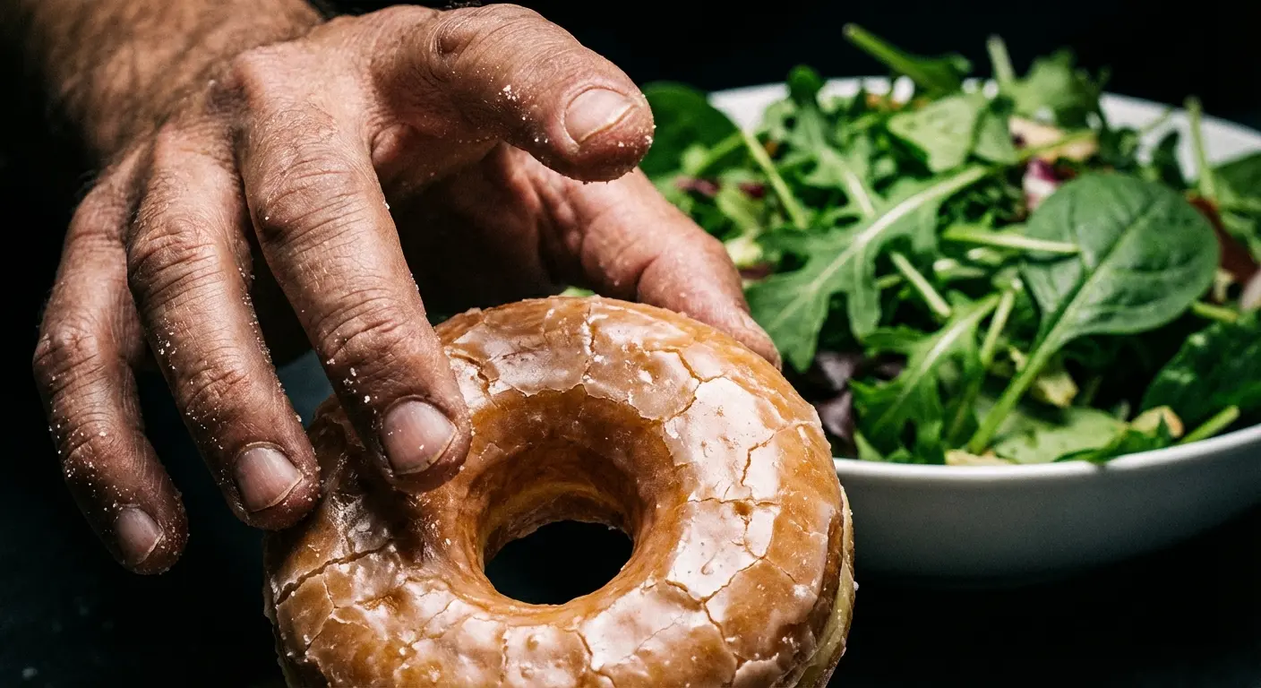 A poem about the immediate failure of a new diet