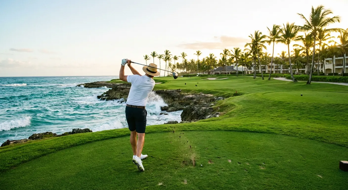 Golf course at Punta Espada looking over the ocean
