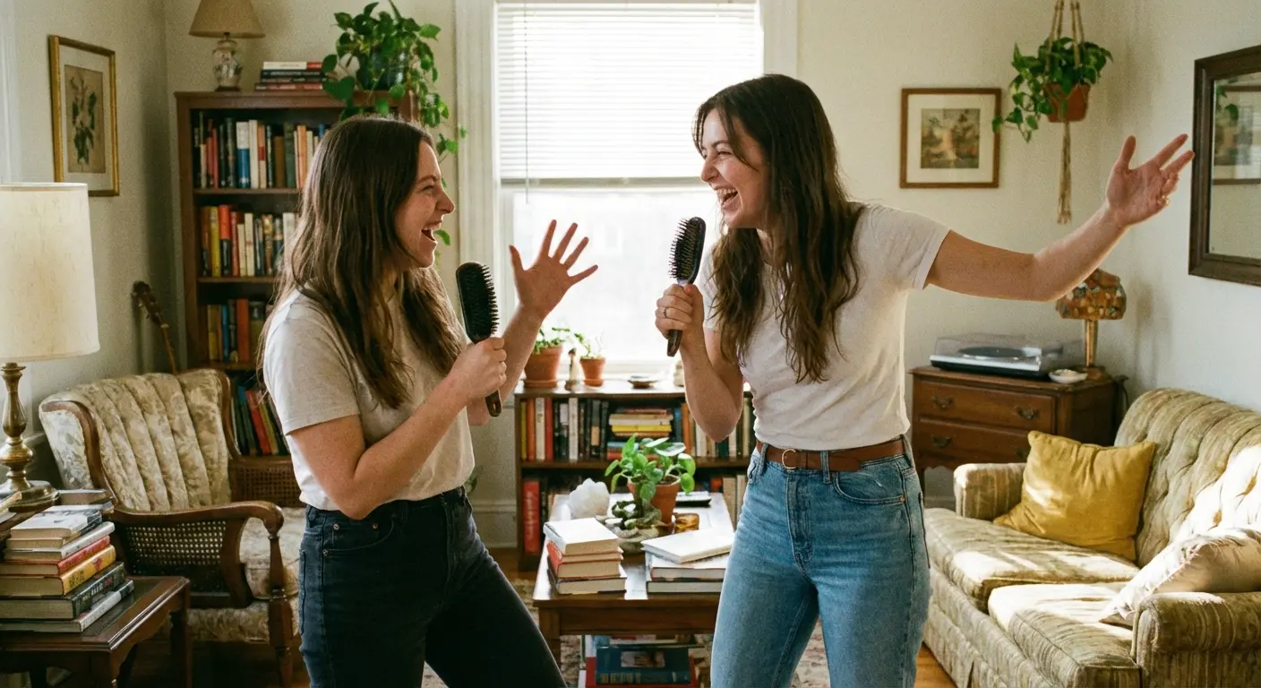 Practicing a wedding speech together