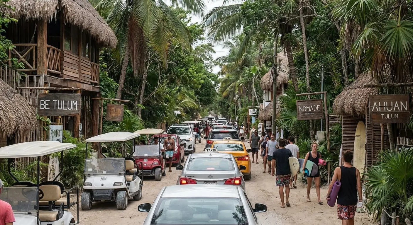 Luxury hotel zone in Tulum