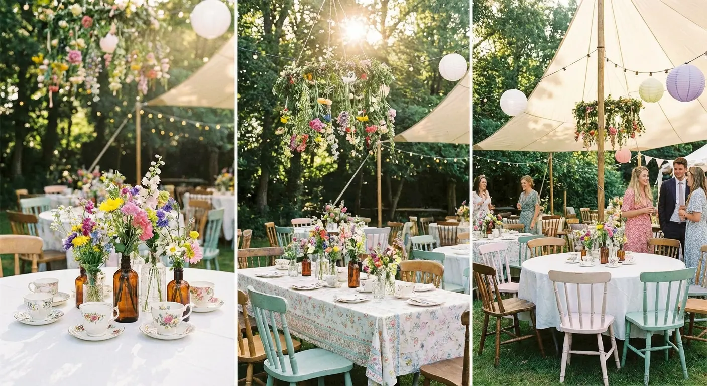 Umbrella silhouette against a sunset inspired by Mary Poppins
