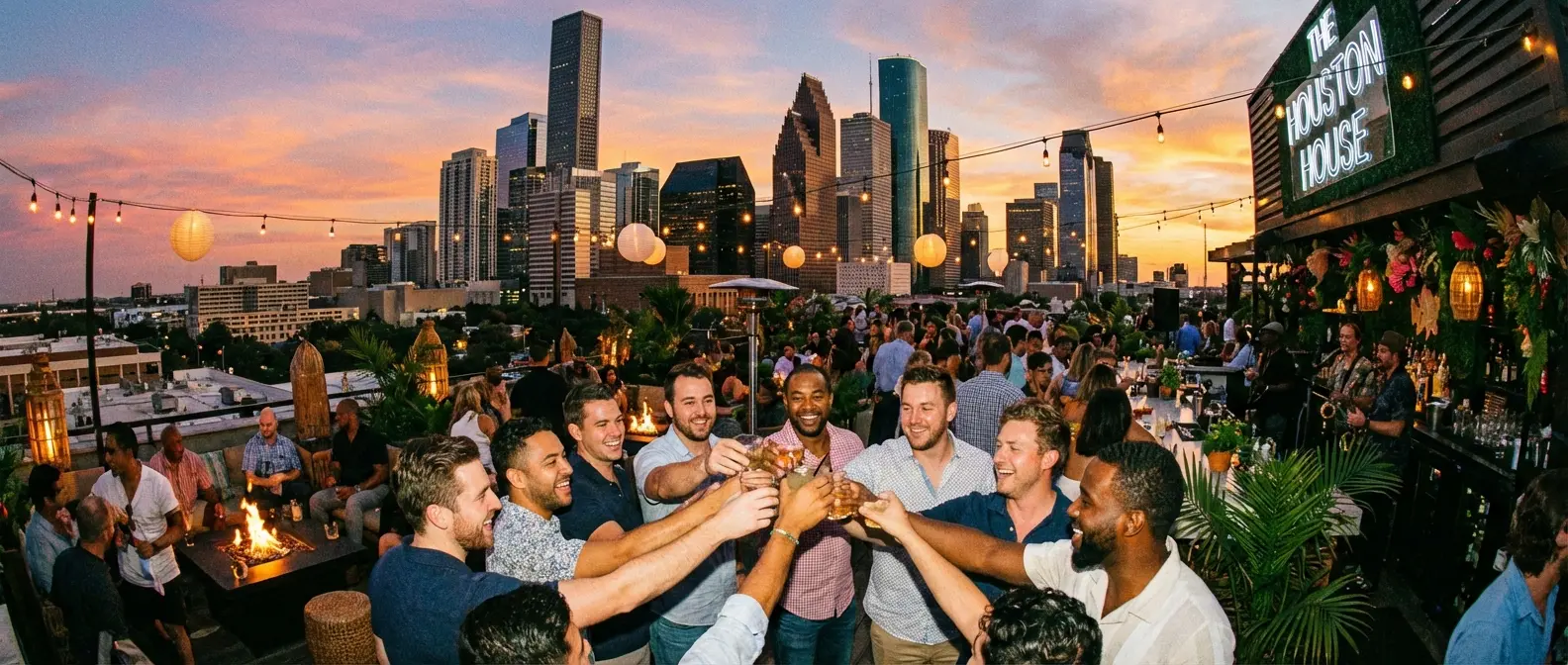 Houston skyline representing a top bachelor party destination