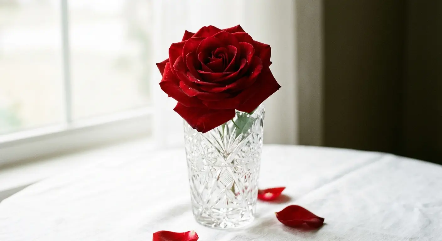 Single red rose