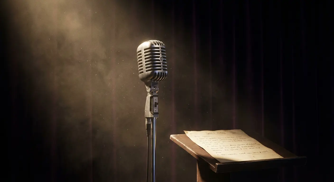 Transition from the list to the reality of giving the speech.