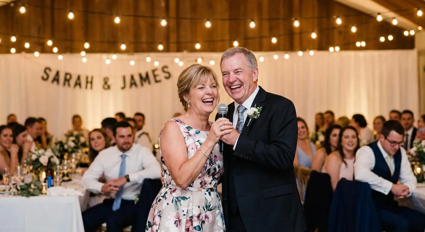 Parents of the bride giving a joint speech