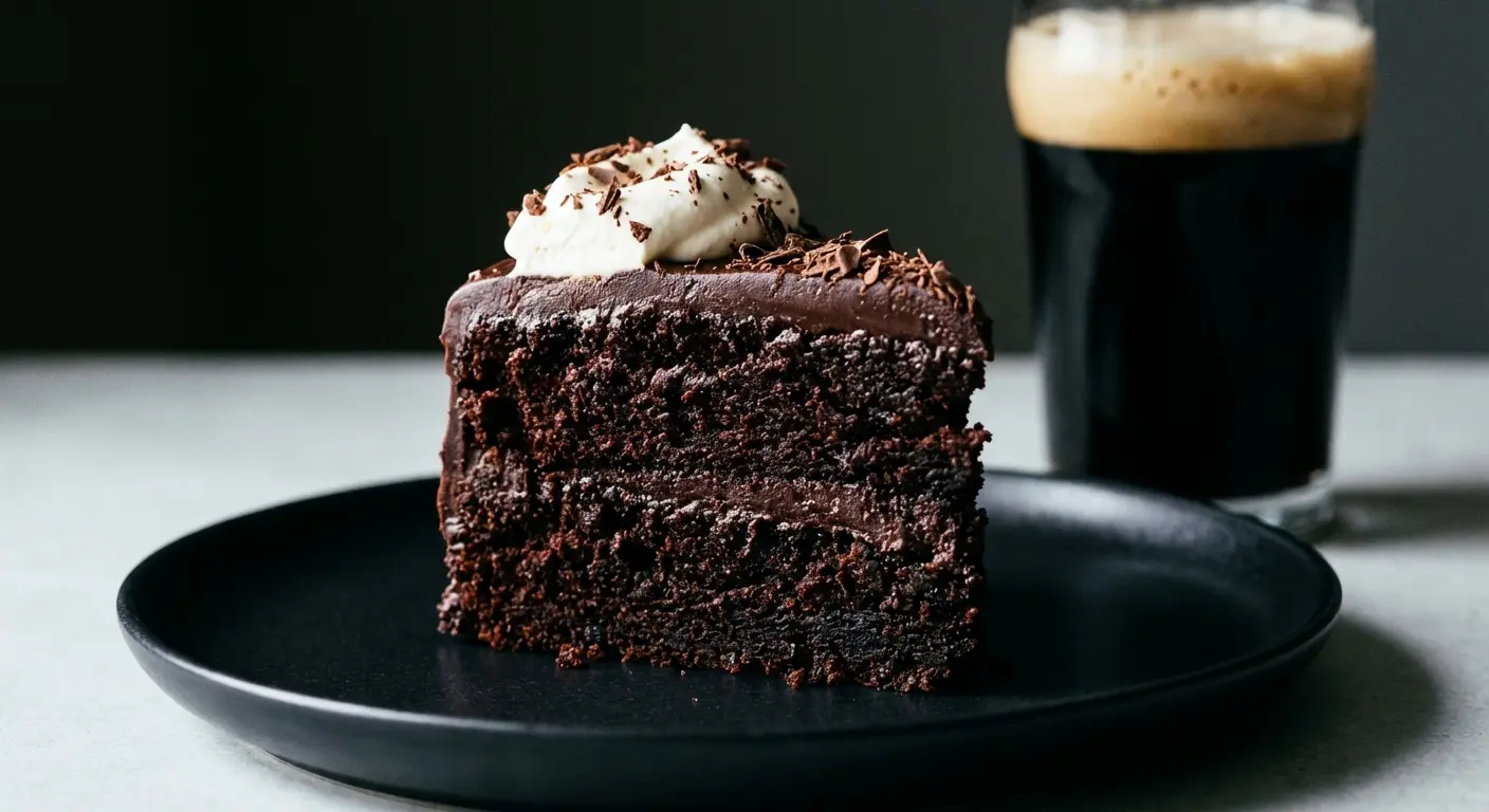 Chocolate stout cake with bourbon infusion