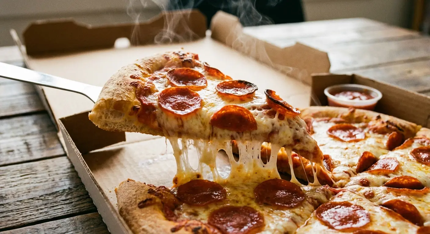 Sensory poem about late night pizza