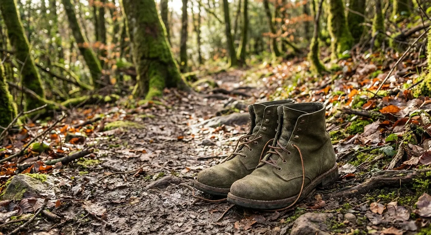 Olive green suede shoes