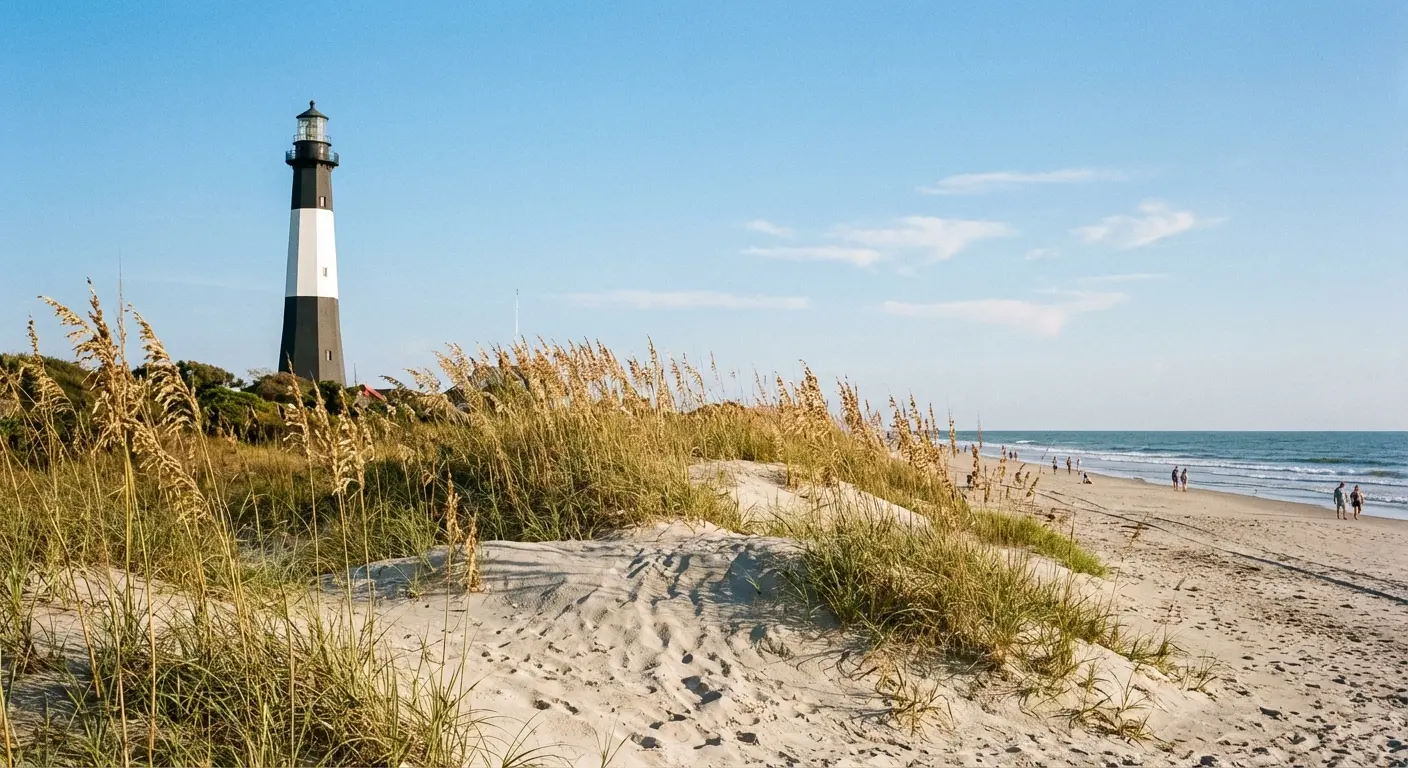 North Beach on Tybee Island near the lighthouse