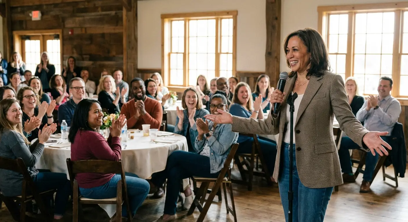 Speaker using an ice breaker hook at a bridal shower