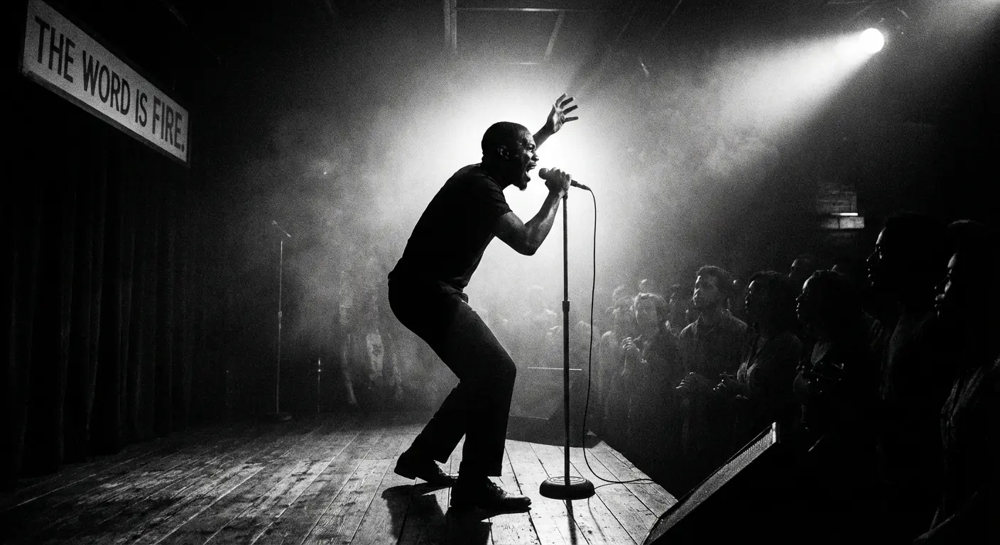 Slam poetry performance