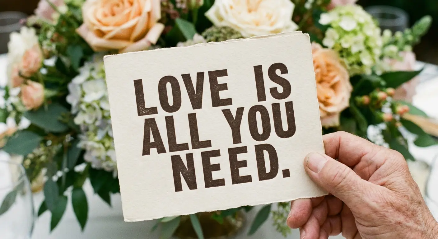 Printed wedding speech on cardstock